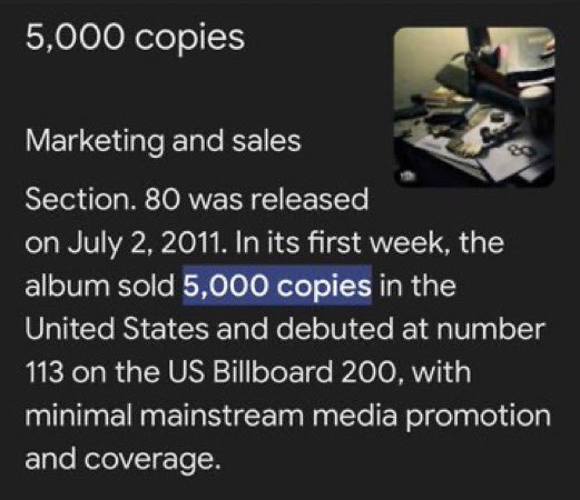 AkademiksTV's tweet photo. Before Drake took Kendrick on the Club Paradise Tour in 2012, his first studio album Section 80 did 5k first week.

Kendrick went from crowds of 500 to his first nationwide tour with crowds of 15k. His next album did 242k first week. https://t.co/wqcyeKNfr1