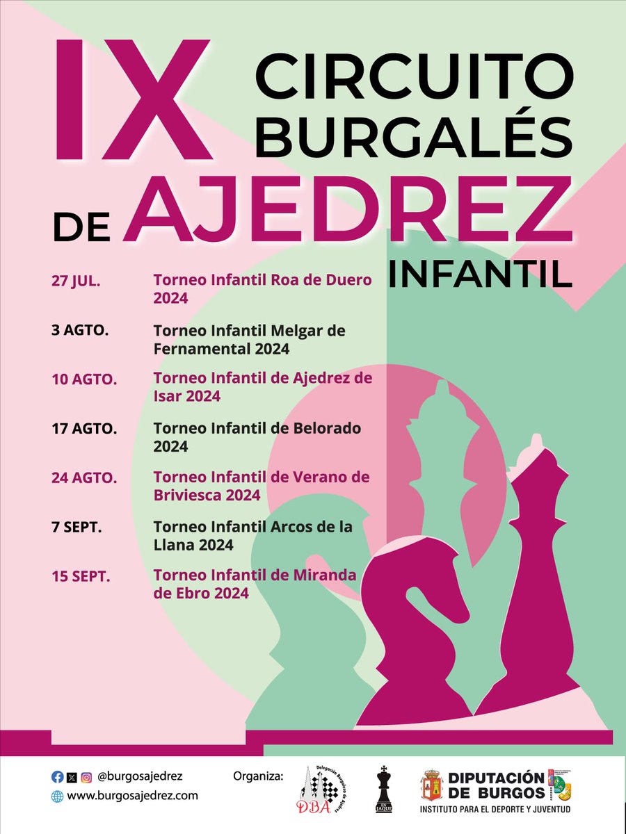 IX Circuito Burgalés de Ajedrez (2024)

Información en burgosajedrez.com/circuito-provi…

#Ajedrez #Burgos #Circuito #Absoluto #Infantil #Chess