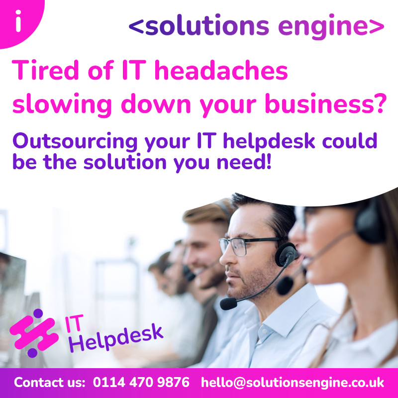 UKSolutionsEng's tweet image. Tired of IT headaches slowing down your business? 🤯 Outsourcing your IT helpdesk could be the solution you need!

Read more here 👉 solutionsengine.co.uk/it-helpdesk/

Give us a call on 0114 470 9876 or drop an email to hello@solutionsengine.co.uk

#ITHelpdesk #OutsourceIT #solutionsengine