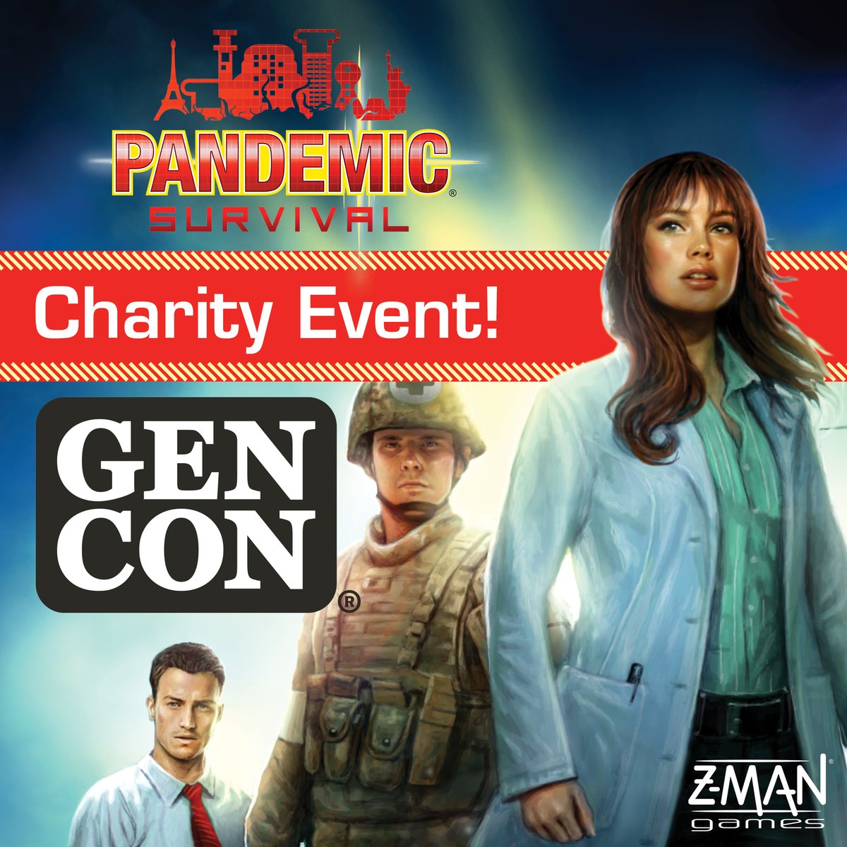 It's not too late to join us at Gen Con for a charity Pandemic Survival event on Friday at 7pm! Sign up at gencon.com/events/256391

All tournament entries will be donated to Doctors Without Borders. Donate today using the 🔗 on our profile!