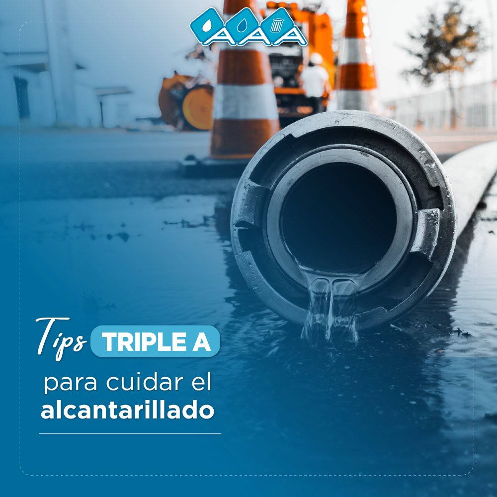 SomosTripleA's tweet photo. #TipsTripleA para cuidar el alcantarillado en época de lluvia ☔️ https://t.co/xesTkiXGgA