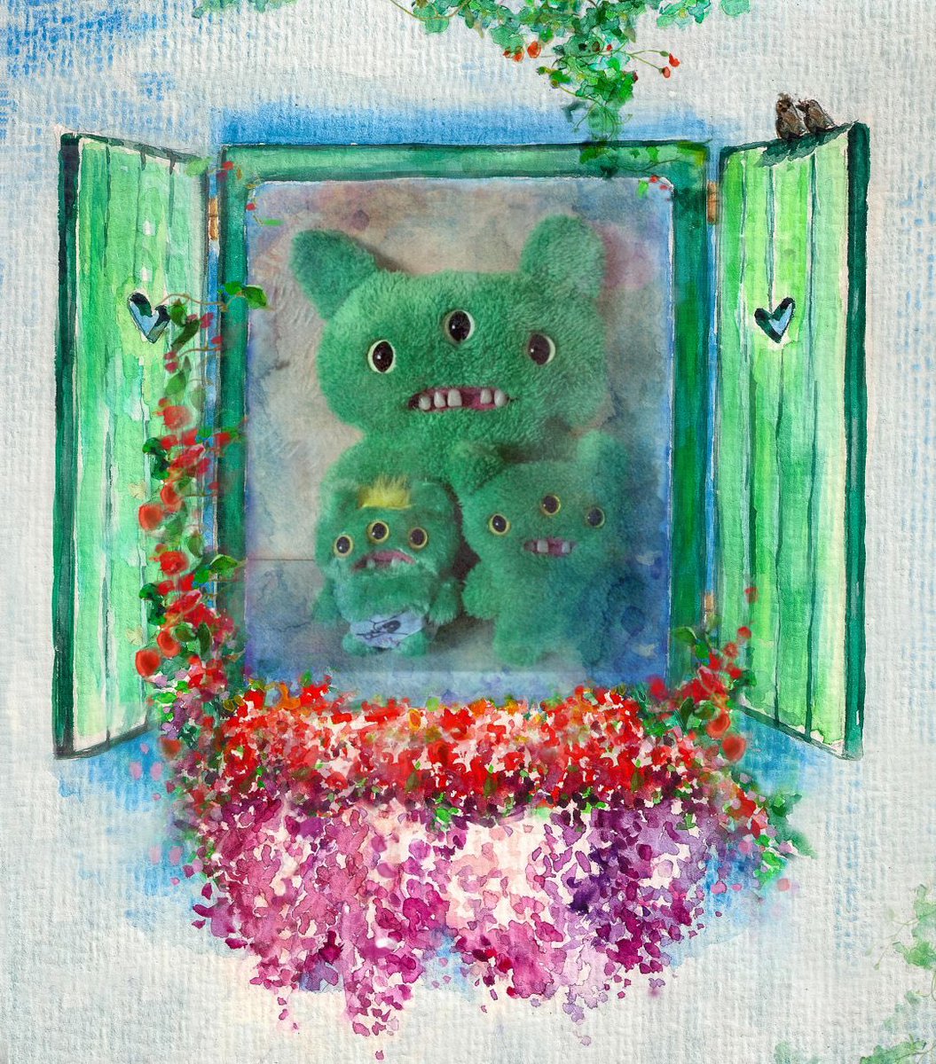 SJW2271's tweet photo. Reek-O Family Portrait with Moss,Mossy Jr and Moss Jr! #fugglers #fugglerssaved #FuggGlow #FuggFam #plushiesoftwitter https://t.co/fgLrYBwbm6
