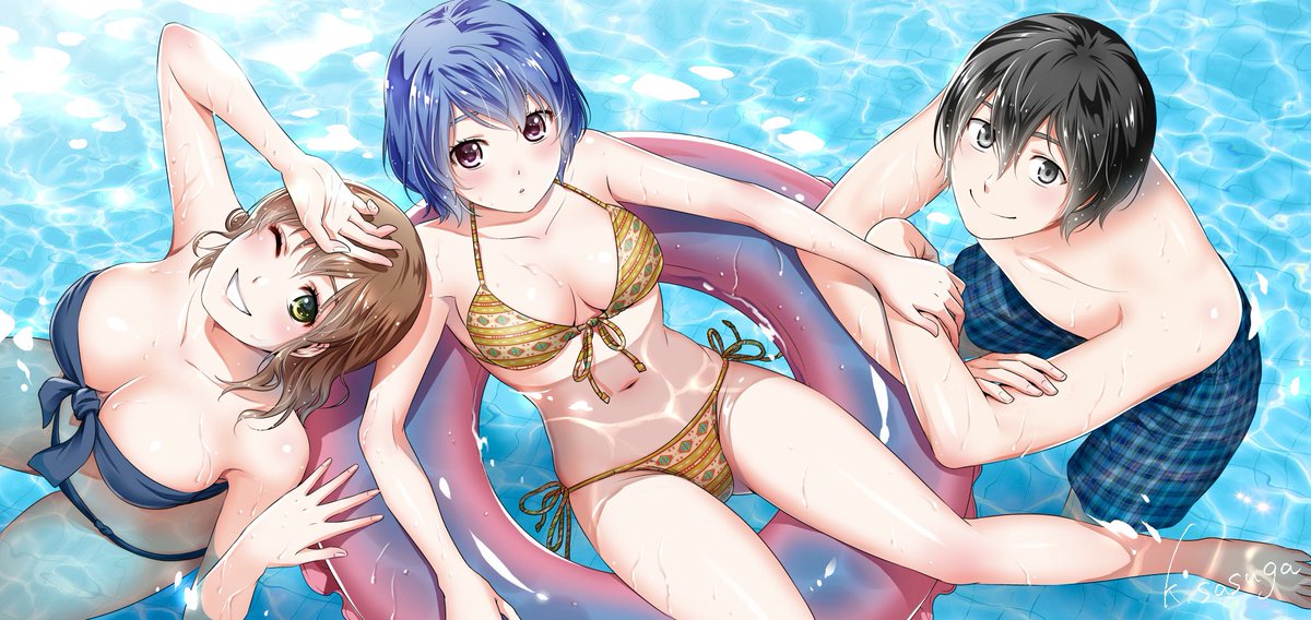 「梅雨明けはまだなのになんかあんまりにも暑いので涼しげな過去絵貼っときますね 」|流石 景のイラスト