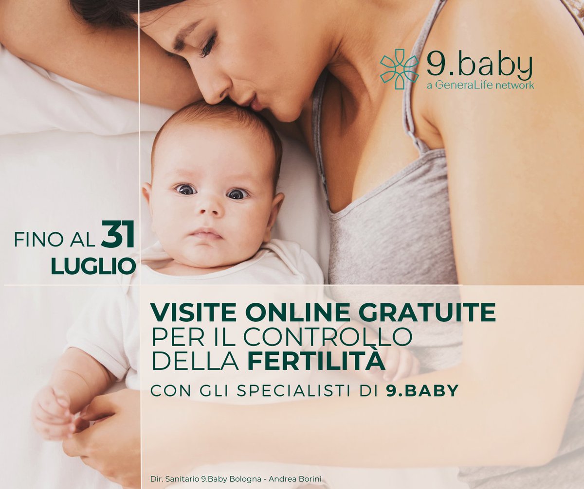 9puntobaby's tweet photo. Fino al 31 luglio 2024 potrete prenotare una prima visita online gratuita con gli specialisti in Medicina della Riproduzione di https://t.co/knGrn3oC9H. 
Per prenotare, chiamaci allo 051 2867511 o compila il form che trovi a questo link: https://t.co/MReKa1bEeY 
Ti aspettiamo! https://t.co/nu2IIw8IOV