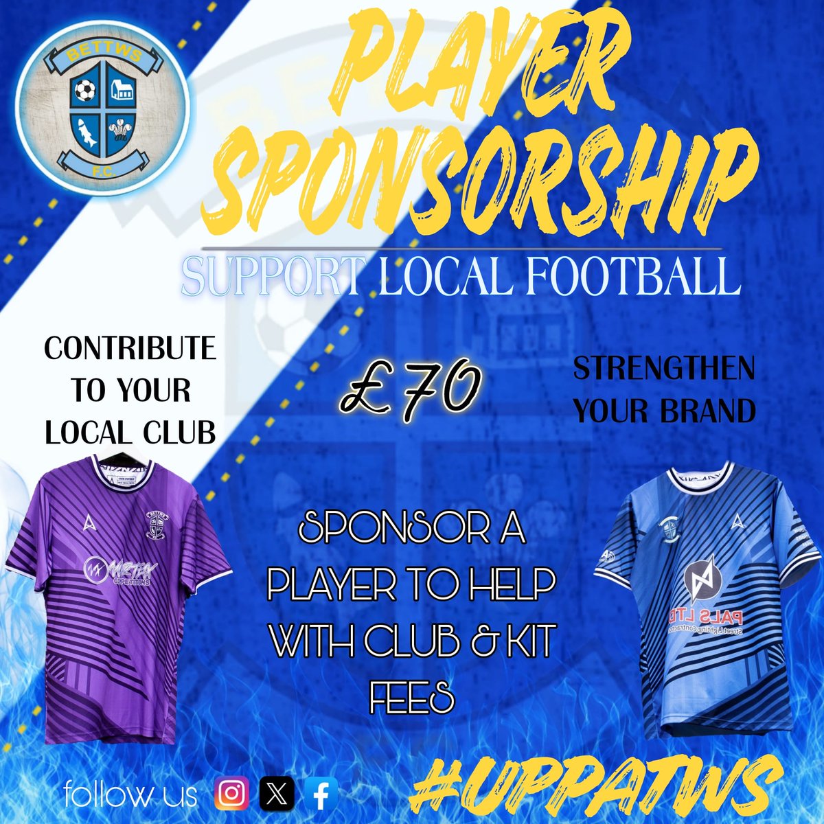 PLAYER SPONSORSHIP!! 
Get in touch if you're interested
#Uppatws