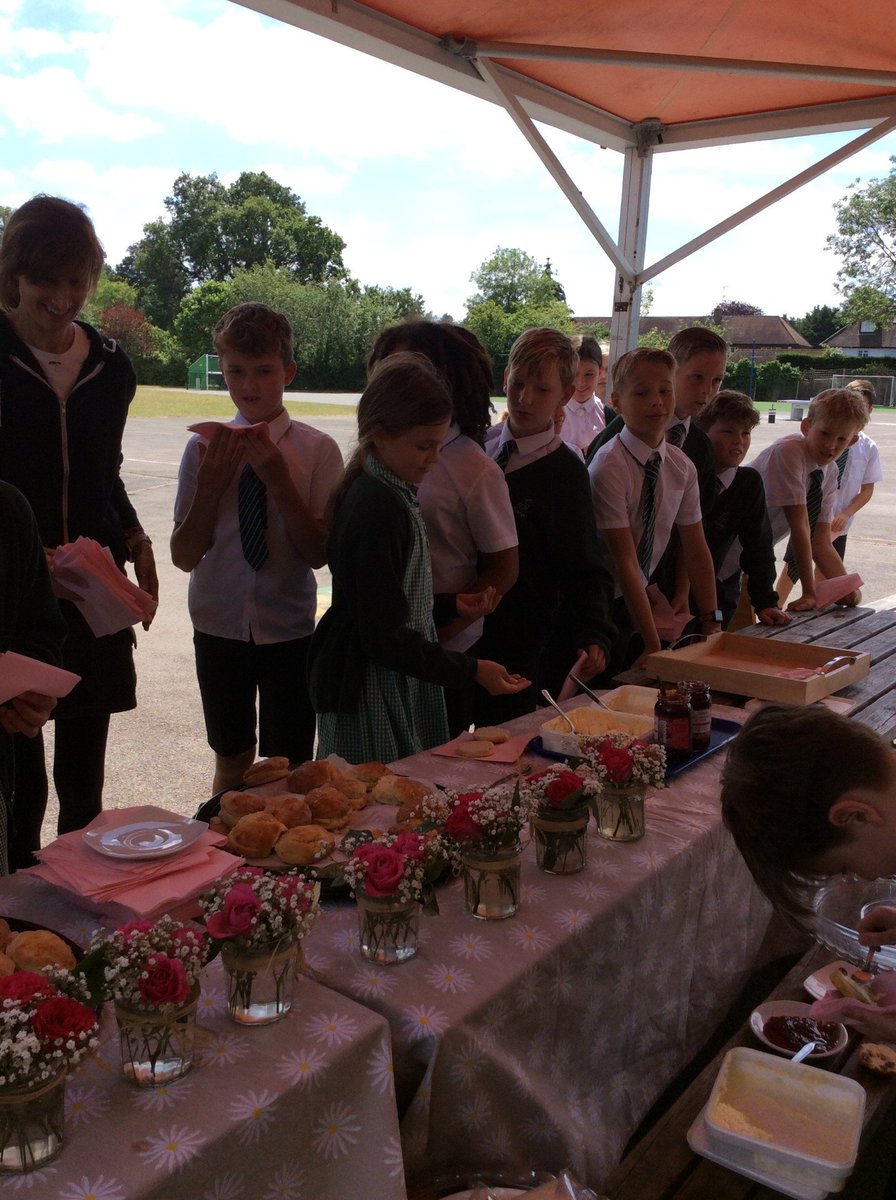 Year 6 really enjoyed making scones (a huge thanks to Mr Broughton!) for the annual Strawberry Cream Tea. They did an excellent job of running the event, so we had our own little cream tea the following day as a treat!
