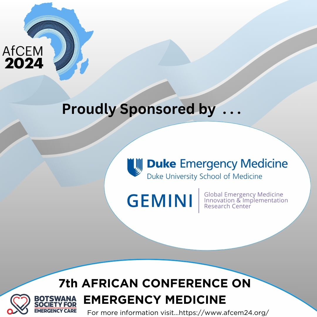 AfCEM2024 (@afcem_2024) on Twitter photo Sponsorship Announcement📢
We're pleased to announce our new sponsorship with Duke University GEMINI labs <a href="/dukeemergency/">Duke Emergency Medicine</a>. Looking forward to a fruitful partnership ahead! 🚀<a href="/developingem/">Developing EM</a> @botsec4ecare @SAEM_GEM <a href="/afemafrica/">The African Federation for Emergency Medicine</a>
#Partnership Sponsorship Announcement📢
We're pleased to announce our new sponsorship with Duke University GEMINI labs <a href="/dukeemergency/">Duke Emergency Medicine</a>. Looking forward to a fruitful partnership ahead! 🚀<a href="/developingem/">Developing EM</a> @botsec4ecare @SAEM_GEM <a href="/afemafrica/">The African Federation for Emergency Medicine</a>
#Partnership