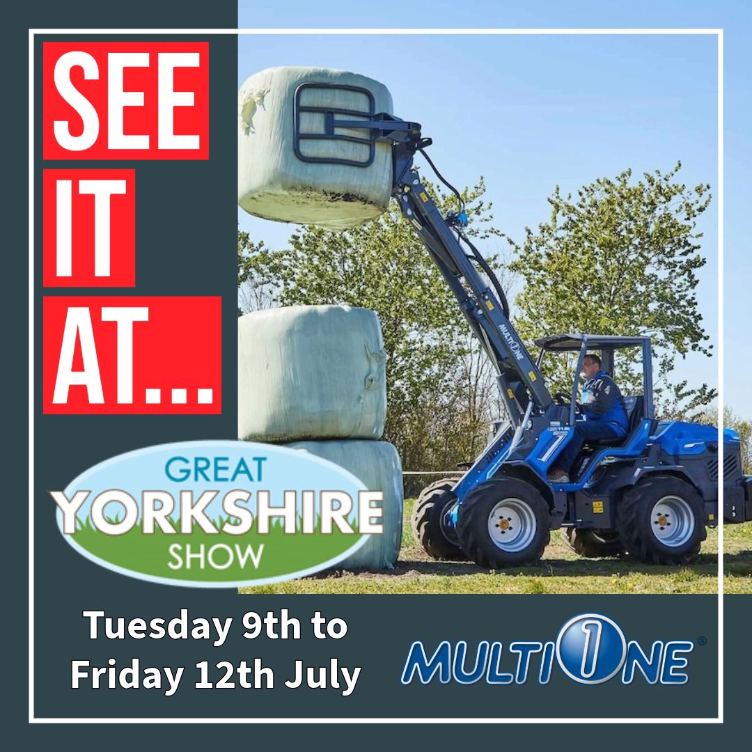 Visiting the <a href="/greatyorkshow/">Great Yorkshire Show</a> next week?
Come along and see a range of Multione UK #multifunctionloaders on stand 42 in the #AgriculturalMachinery area and discuss our exclusive Show Offers with the team.