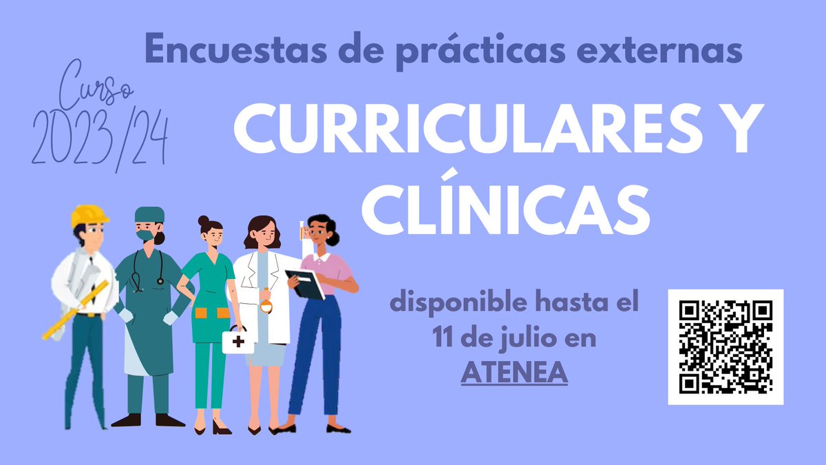 Aún estás a tiempo de darnos tu opinión sobre las asignaturas de prácticas curriculares/clínicas de estudios de grado y máster en el curso 2023/24 en las que hayas estado matriculado en la <a href="/unizar/">Universidad Zaragoza</a>. Créenos: tu opinión nos importa, entra en: atenea.unizar.es