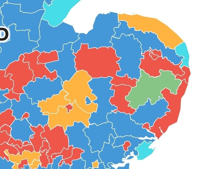What a map! SEVEN successful Lib Dem candidates in the East of England - with seven amazing teams behind them.  

I could not be happier to see so many friends and colleagues do so well across the region and the country. 

Just incredible 🧡🙌🏻