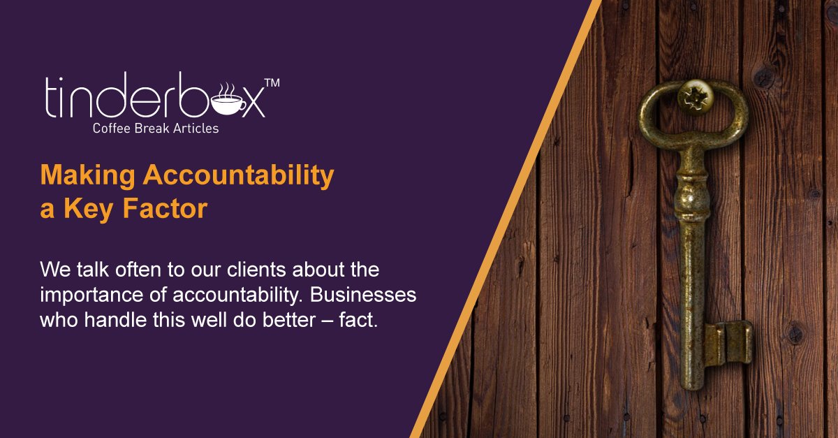Our latest Coffee Break article looks at accountability and why it's important to make it a key factor in your business.
Click the link below to learn more! 

tinderboxbusinessdevelopment.co.uk/making-account…