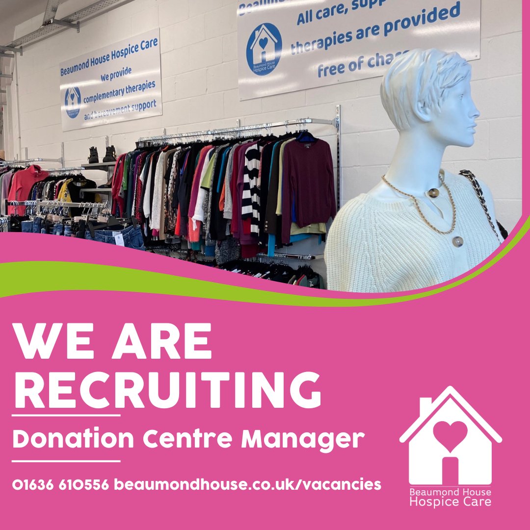 WE ARE RECRUITING 📣

Donation Centre Manager for our  Beaumond Cross Shop, Newark

21 hours a week 

To see a full job description &amp; to apply, please visit ⬇️
shorturl.at/ksACK