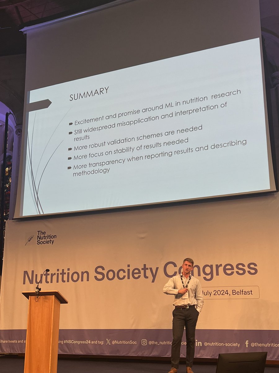 Yifan Xu (@yifanevan1) on Twitter photo Great talk about best practices and common pitfalls in Machine Learning in nutrition research from Daniel Kirk at
#NSCongress24
Machine learning is definitely a promising tool and need to be carefully considered.
Really learned a lot from his talk!
<a href="/TwinsUKres/">TwinsUK research</a> <a href="/lifecourse_KCL/">School of Life Course & Population Sciences</a> Great talk about best practices and common pitfalls in Machine Learning in nutrition research from Daniel Kirk at
#NSCongress24
Machine learning is definitely a promising tool and need to be carefully considered.
Really learned a lot from his talk!
<a href="/TwinsUKres/">TwinsUK research</a> <a href="/lifecourse_KCL/">School of Life Course & Population Sciences</a>