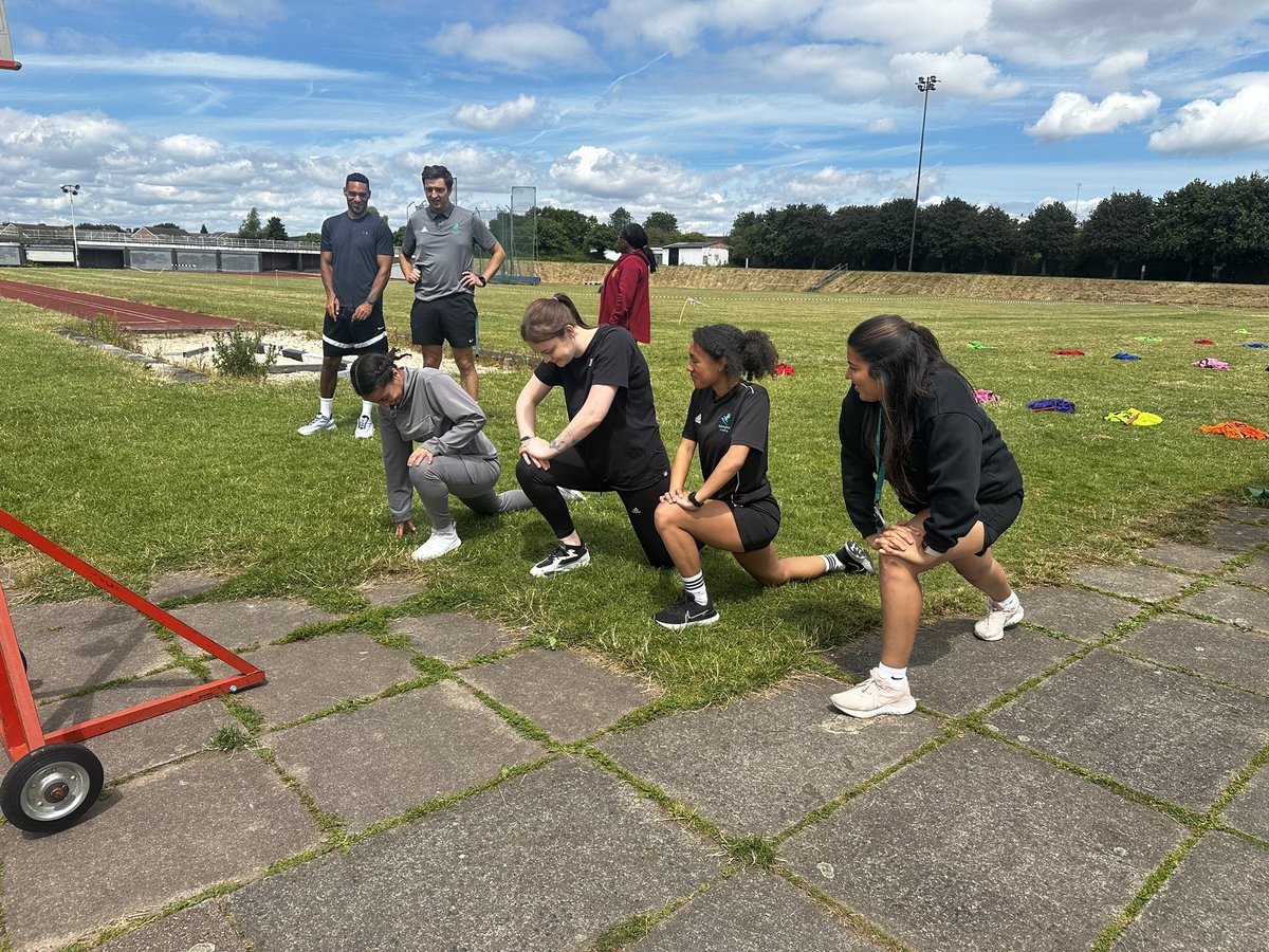 Preparation well under way for the staff vs students relay. 
Where will they finish?