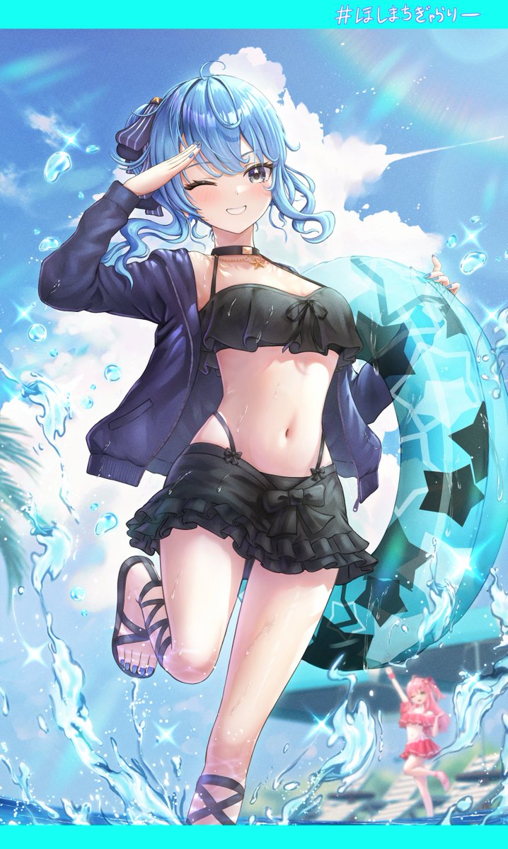 星街すいせい ,さくらみこ 「水着 すいちゃん。 」|わじゅにあ(和jr)