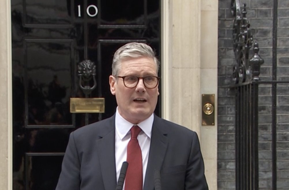 Starmer's first speech as PM.

"Our country has voted decisively for change. A national renewal. And a return to politics as public service."

Starmer says there is a "weariness in the heart of the nation" and "this wound, this lack of trust can only be healed by actions not