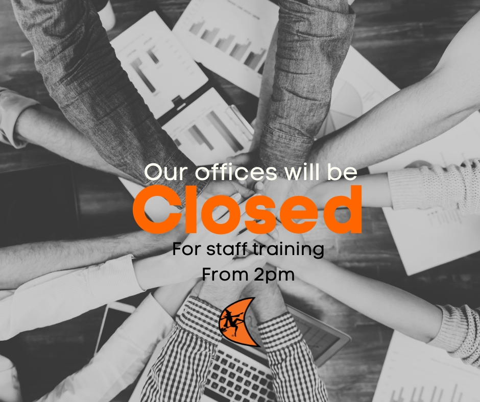 Our offices will be closed from 2 PM today for staff training.

For urgent matters, please reach out to us at our out-of-office number or email us at info@ditchwitch.co.uk. 

Thank you for your understanding!
