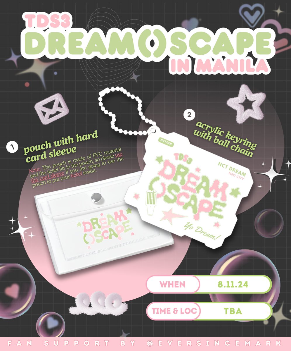 eversincemark's tweet photo. The Dream Show 3 in Manila 
fan support by @eversincemark 

Acrylic Keyring and Pouch

📆 when: aug 11 (day 2)
📍 loc: tba

to claim tds3 freebies:
— like and rt 

#NCTDREAM_THEDREAMSHOW3_in_MNL
#TDS3_in_MANILA https://t.co/2xrgkya5Yu