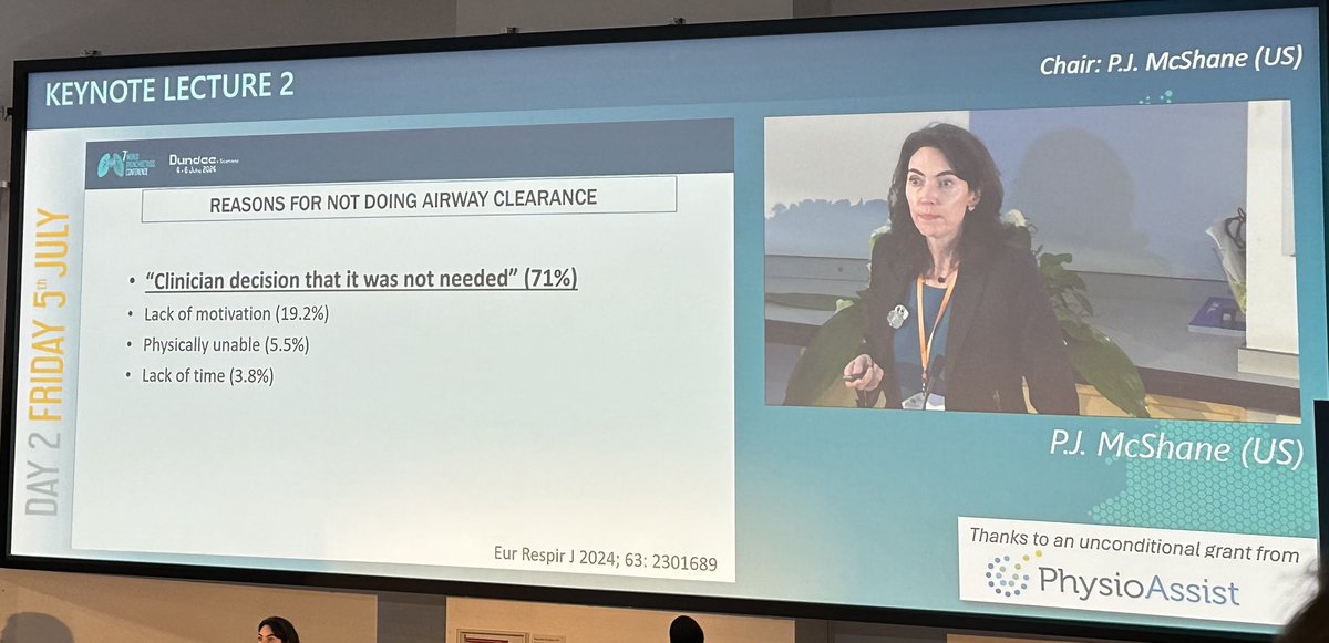rtalsinger1's tweet image. When you know that #AirwayClearance is an effective treatment for #bronchiectasis the data from #EMBARC on poor adherence is a surprise as presented clearly at #WBConf24. Highlights the importance of #patienteducation ⁩and global access to #RespiratoryTherapists (or coaches)