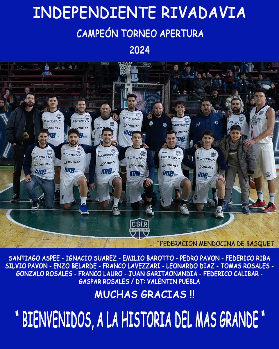 basquetcsir's tweet photo. Muchas gracias le decimos a los jugadores 🏀💙💙⛹️‍♂️💪🏆🏆 https://t.co/afGUJ7Als5