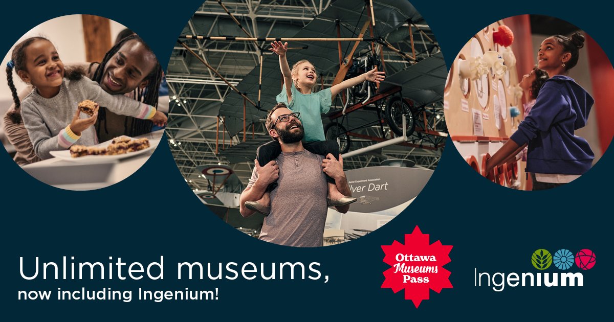 Love museums? Get the #Ottawa #Museums Pass! With options for 1- or 3-days, this pass gives you access to 10 museums and galleries in the city for 1 great price. Visit all 3 <a href="/IngeniumCa/">Ingenium</a> museums and save on admission! 
👉 ow.ly/cYs750Sj7bf. <a href="/Ottawa_Tourism/">Ottawa Tourism</a>