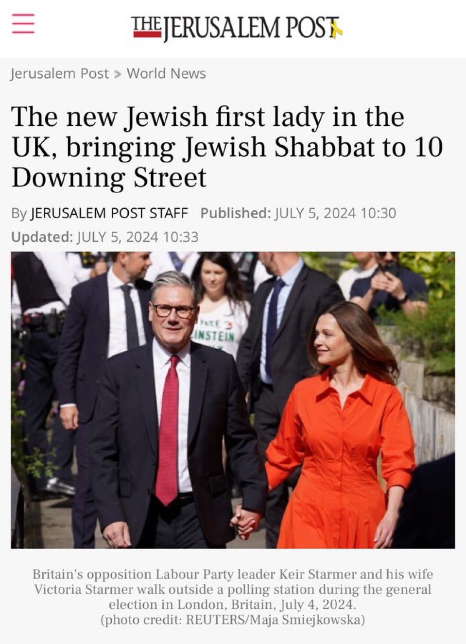 Britains new leader Mier Starmer is married to a Jewish woman.

Kamala Harris is married to a Jewish...