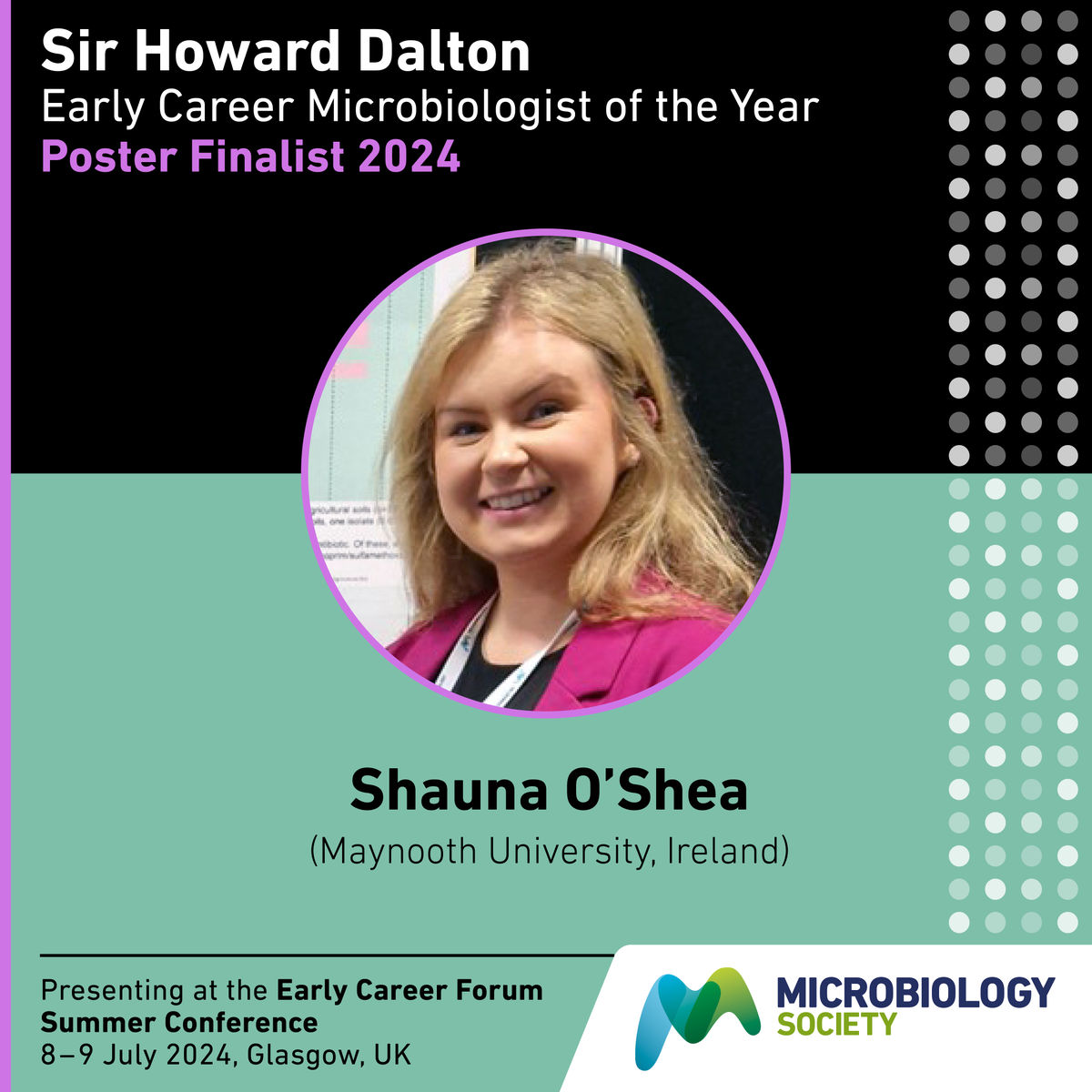 At #ECConf24 we are awarding the EC Microbiologist of the Year poster prize. In the lead up to the poster final, we spoke to poster finalist <a href="/ShaunaOShea21/">Shauna O'Shea</a>, from <a href="/MaynoothUni/">Maynooth University</a> - microb.io/3RQXr4b