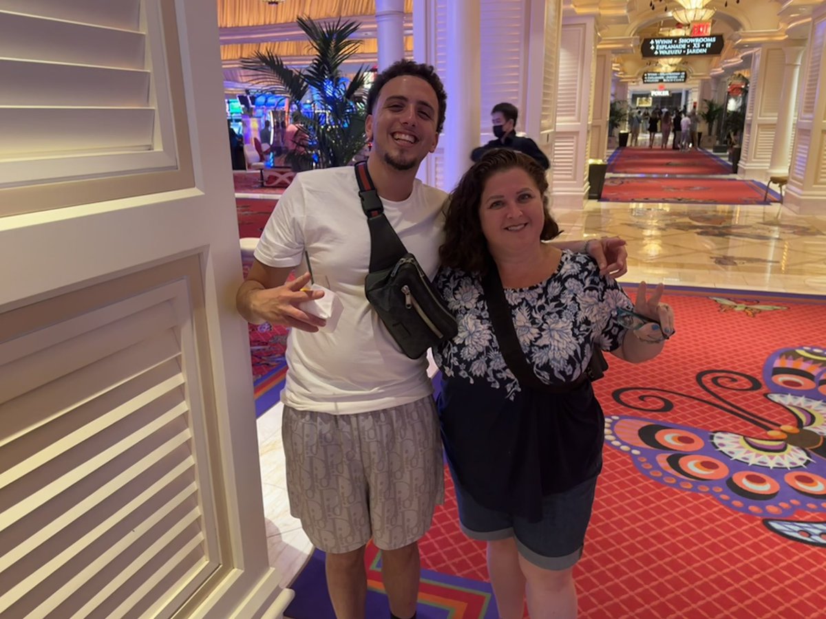 Robynb75's tweet photo. @ramitheicon1 our Vegas trip is a a good one when you walk by this man and your husband has a sneaker man crush lol! Thanks for stopping to let us meet you! #RamiTheIcon https://t.co/cd6csMM9WB