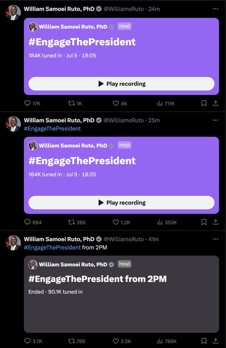 LarryMadowo's tweet image. They have tried to host X Spaces 3 times without success