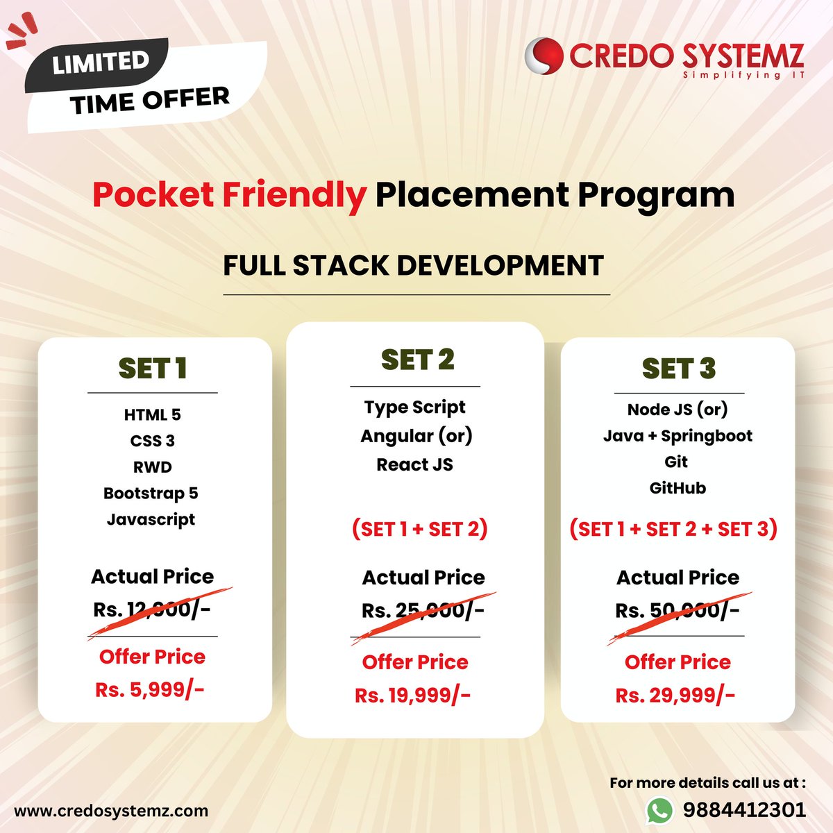 credosystemz's tweet image. ๐ข๐๐๐๐ฅ ๐ข๐๐๐๐ฅ ๐ ๐๐๐ ๐ข๐๐๐๐ฅ!!!
Are you ready to take your Fullstack Development skills to the next level? Look no further! We're thrilled to introduce our Fullstack Development.
#fullstackdevelopment #placementprogram #pocketfriendlyoffer
#reskill #credosystemz