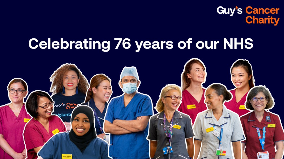 Today (5 July) marks 76 years of the NHS 💙
A huge thank you to the outstanding Guy’s Cancer team! We’re proud to support them in delivering moments of progress that transform people’s lives.

Find out how you can transform cancer care. guyscancercharity.org.uk/support-us/
#NHSBirthday #NHS76