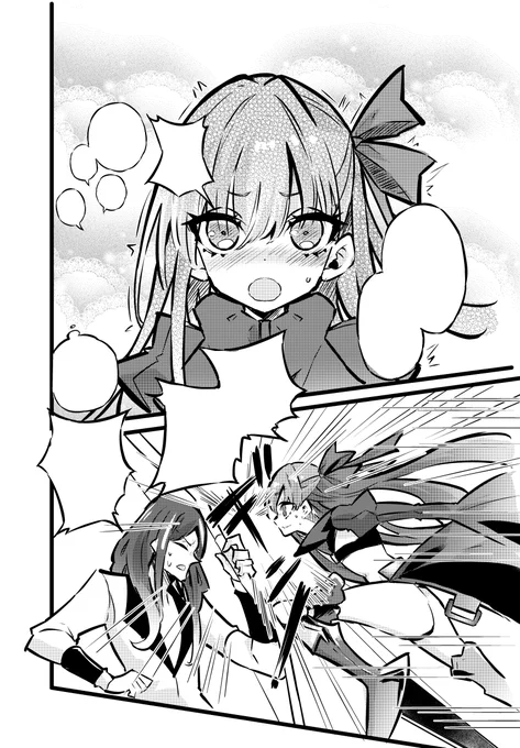夏コミメルトリリス漫画進捗です。バレンタインの続きのお話(リンボとコロンブスも参戦)1話とメルぐだ漫画もう1話の合計2話、あとフルカラーイラスト8点、合計3本立てです。#FGO #メルトリリス 