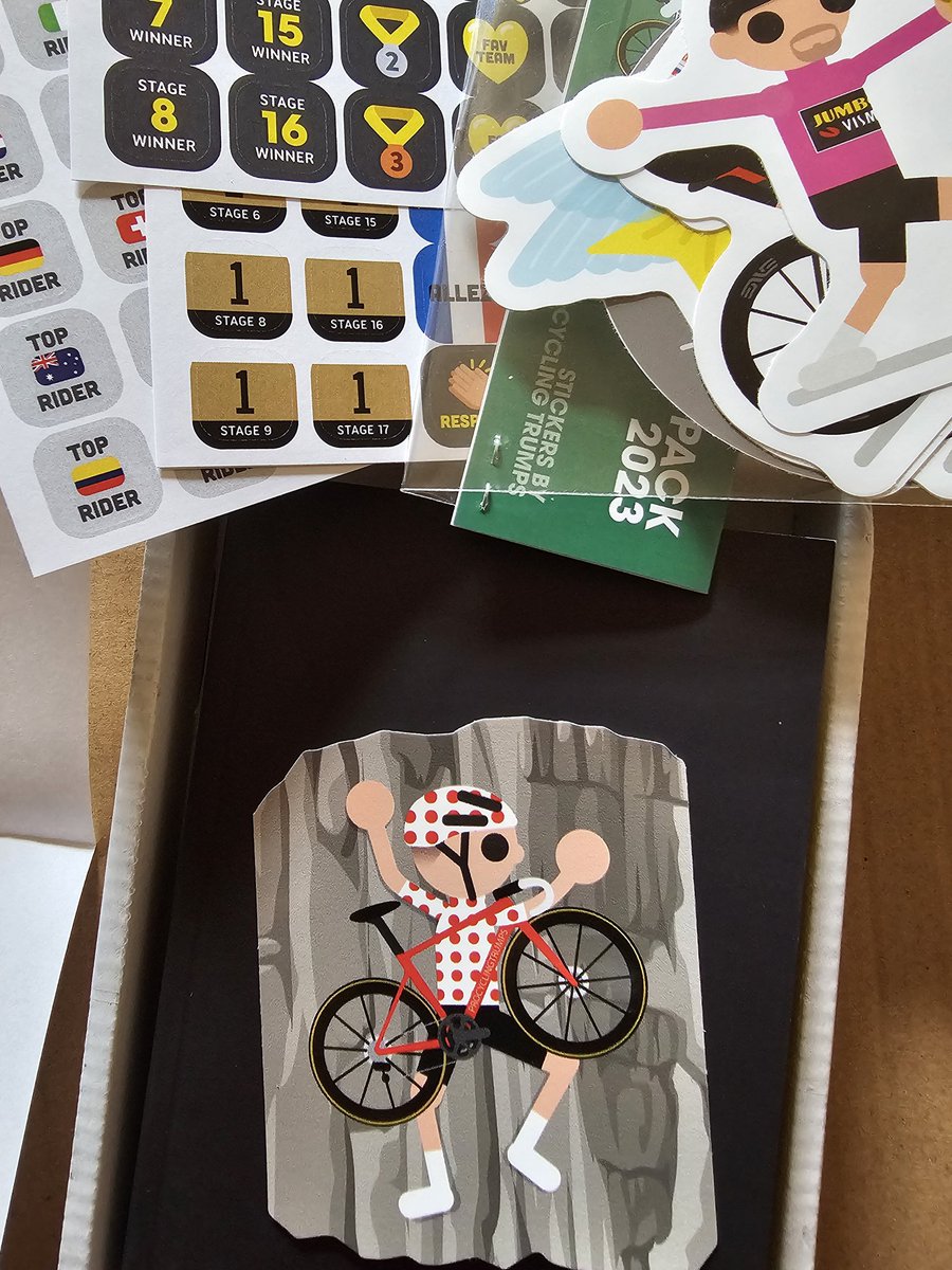 thecyclomaniac's tweet photo. @procycletrumps thank you first class service as always can't wait to get sticking. My little gift to myself the book with no name 😍😍😍 https://t.co/nR5zHM29Km