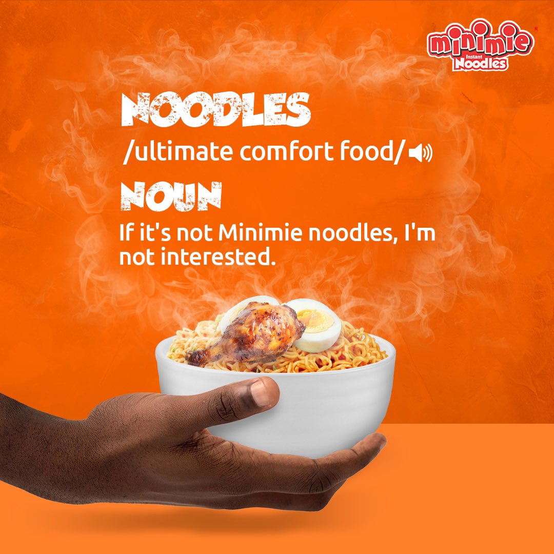 MinimieNigeria's tweet photo. what is your definition of noodles?
#Minimie #SlurpLife #ProblemNoDeyFinish https://t.co/gGWQrelOWw