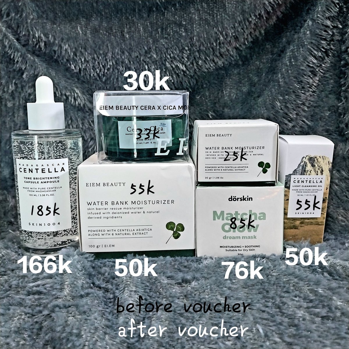 narenciaa's tweet photo. wts skin1004 centella ampoule tone brightening 100ml preloved (95%) cleansing oil 30ml moisturizer dorskin matcha glow hijau eiem water bank cera x cica new
🍊 : https://t.co/zmD6qA0bpB
🏡 Kudus Jateng
#zonauang #zonajajan #zonabu #wts #skin1004 #dorskin #eiem https://t.co/dALWTsbqLY