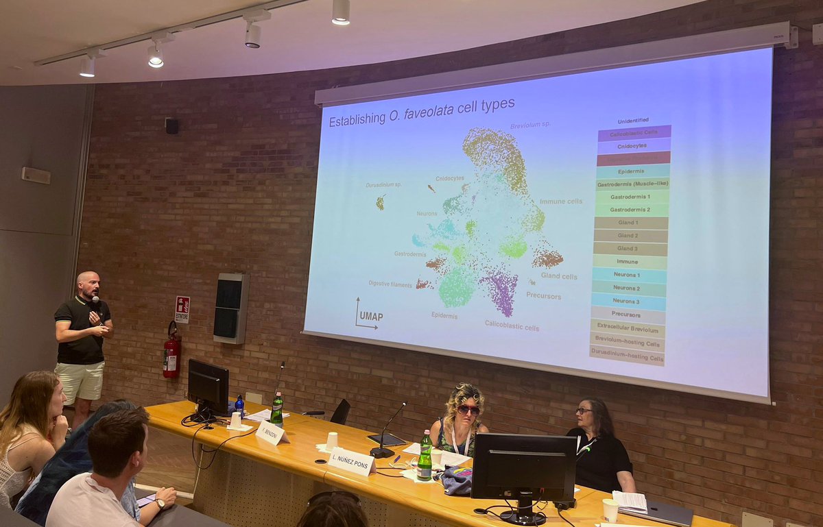 Javier del Campo (@fonamental) on Twitter photo I just gave my first talk in a coral reef meeting 🎉
I hope that our work on single-cell transcriptomics of coral bleaching was interesting to the audience 😊
This effort was brilliantly spearheaded by <a href="/AMBonacolta/">Anthony Bonacolta</a> 🙌 (paper coming soon😬)
#ECRS2024 🪸 <a href="/delCampoLab/">del Campo Lab</a> <a href="/Ecrs2024/">ECRS 2024</a> I just gave my first talk in a coral reef meeting 🎉
I hope that our work on single-cell transcriptomics of coral bleaching was interesting to the audience 😊
This effort was brilliantly spearheaded by <a href="/AMBonacolta/">Anthony Bonacolta</a> 🙌 (paper coming soon😬)
#ECRS2024 🪸 <a href="/delCampoLab/">del Campo Lab</a> <a href="/Ecrs2024/">ECRS 2024</a>