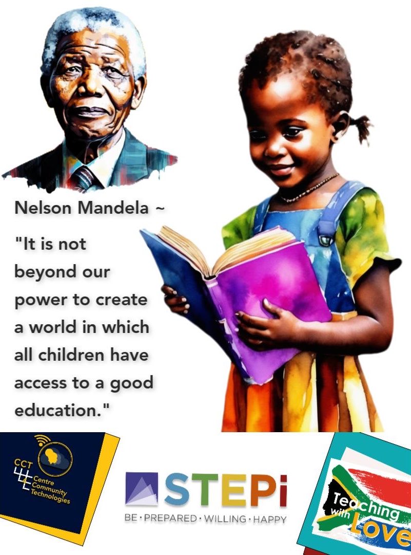 📚Celebrating Nelson Mandela Month 
“Readers are leaders”. It’s a saying that is often used to inspire children to read. With <a href="/StepInstitute/">Squaring the Education Pyramid Institute (STEPi)</a>, we are focusing on the journey to literacy education in disadvantaged communities in honour of Nelson Mandela’s legacy. <a href="/DarellevGr/">Darelle van Greunen</a>