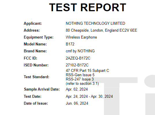 SujanTharu66's tweet photo. CMF By Nothing spotted on FCC
Nothing BUDS PRO 2 (B172)
#WatchPro2 #CMFbynothing #BUDSPRO2 #Nothing https://t.co/LMO2JIwrJ6
