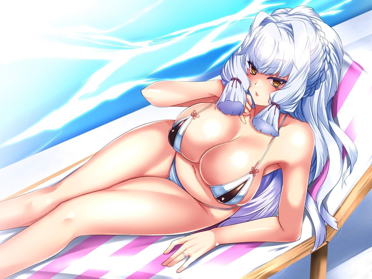 Д◎) よる叢雲 再掲 今日はビキニスタイルの日らしいので…今帰宅したから過去絵で許して…許して… 