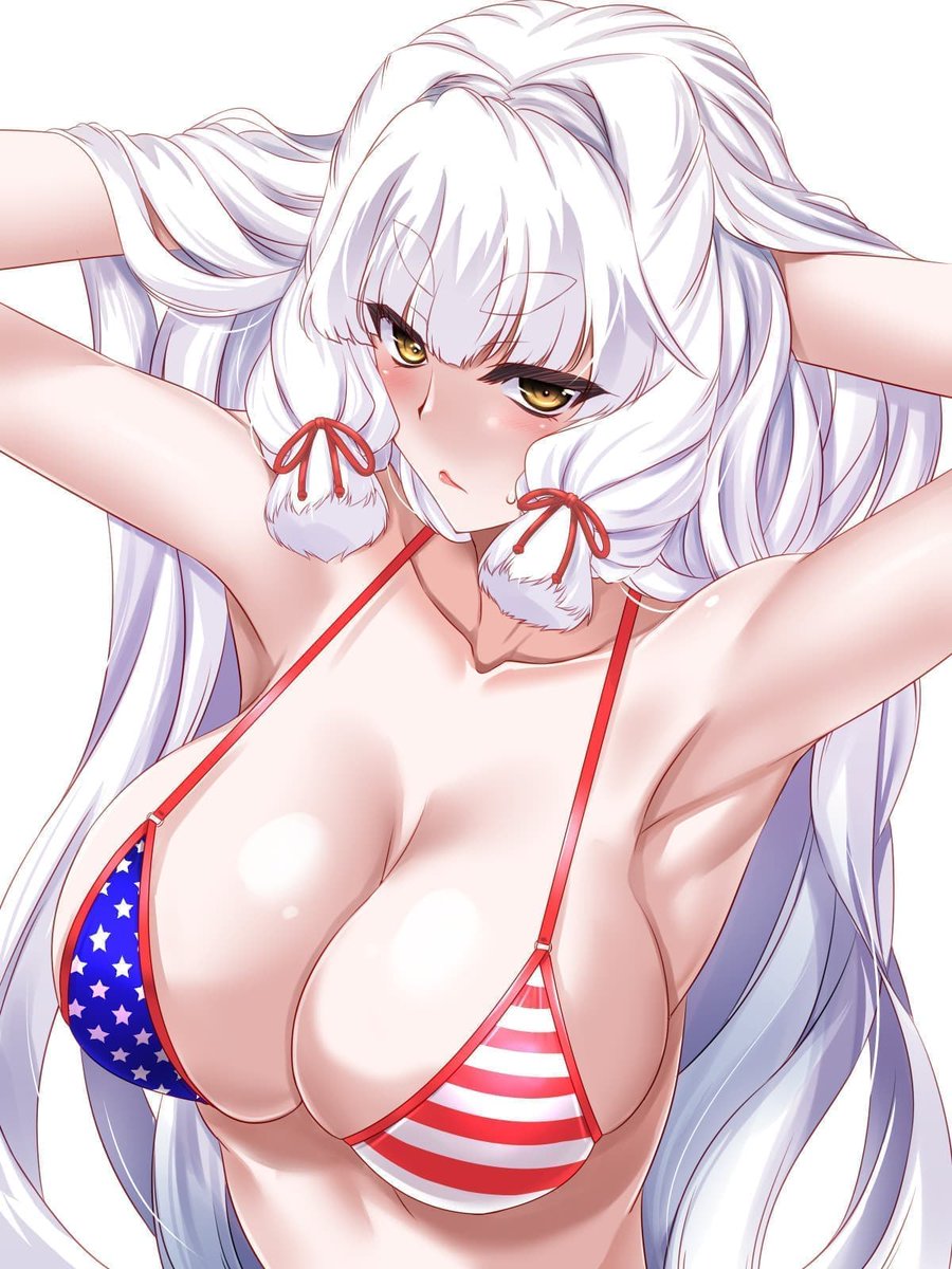 Д◎) よる叢雲 再掲 今日はビキニスタイルの日らしいので…今帰宅したから過去絵で許して…許して… 