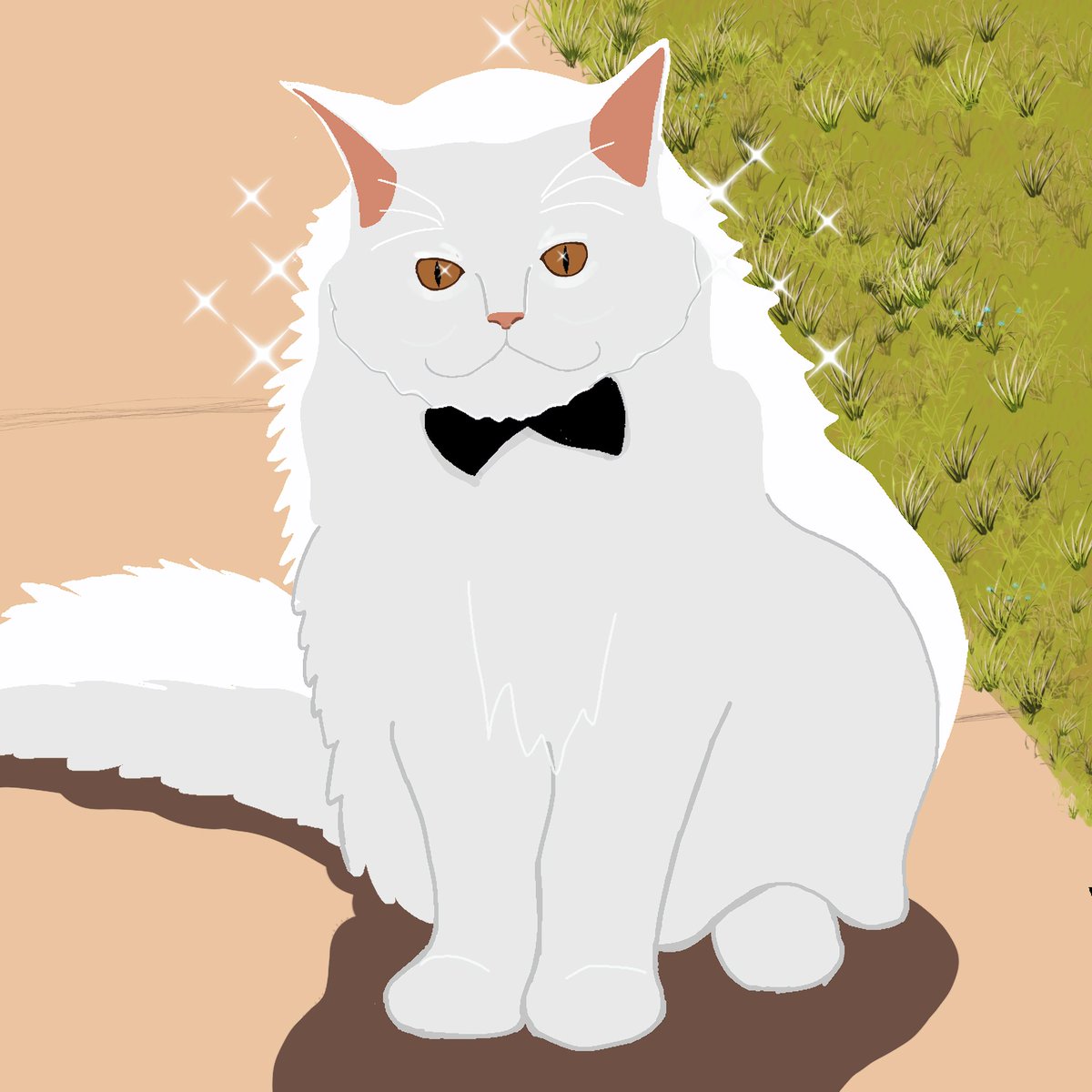 New digital art alert! Suga, my furry inspiration, in all her glory. 🌟🐾 #DigitalArt #CatArt #ArtisticExpressions #FelineFine #PetArt #SugaTheCat #CatsOfTwitter