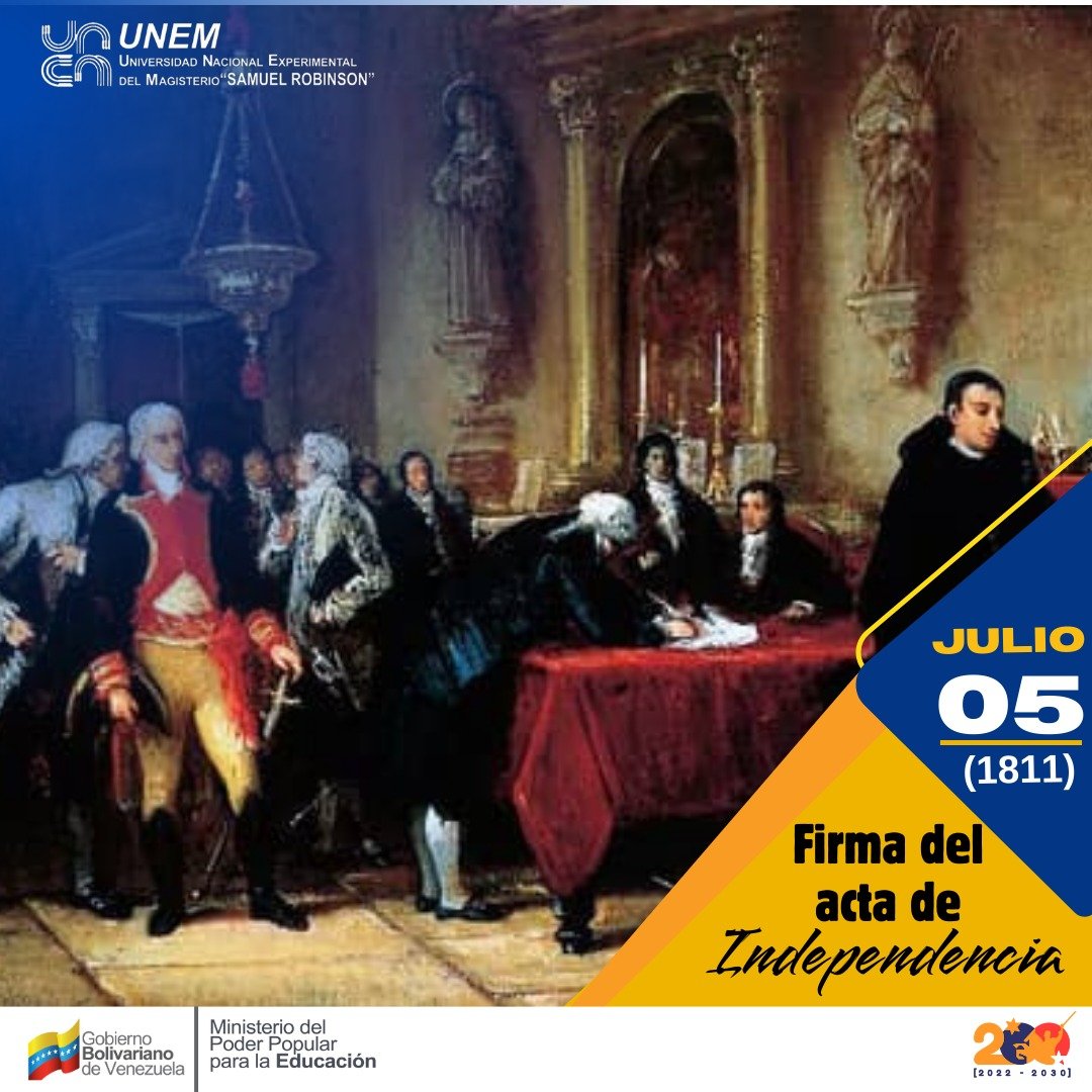 ErikFisico's tweet photo. Cada #05Jul el pueblo venezolano conmemora un momento histórico que marcó el nacimiento de una #Vzla, soberana e Independiente.

Celebramos 213 años de la firma del Acta de Independencia, en la cual se estableció que el país dejaba de pertenecer al imperio español
@SomosUnem https://t.co/KDXRSD9SxZ