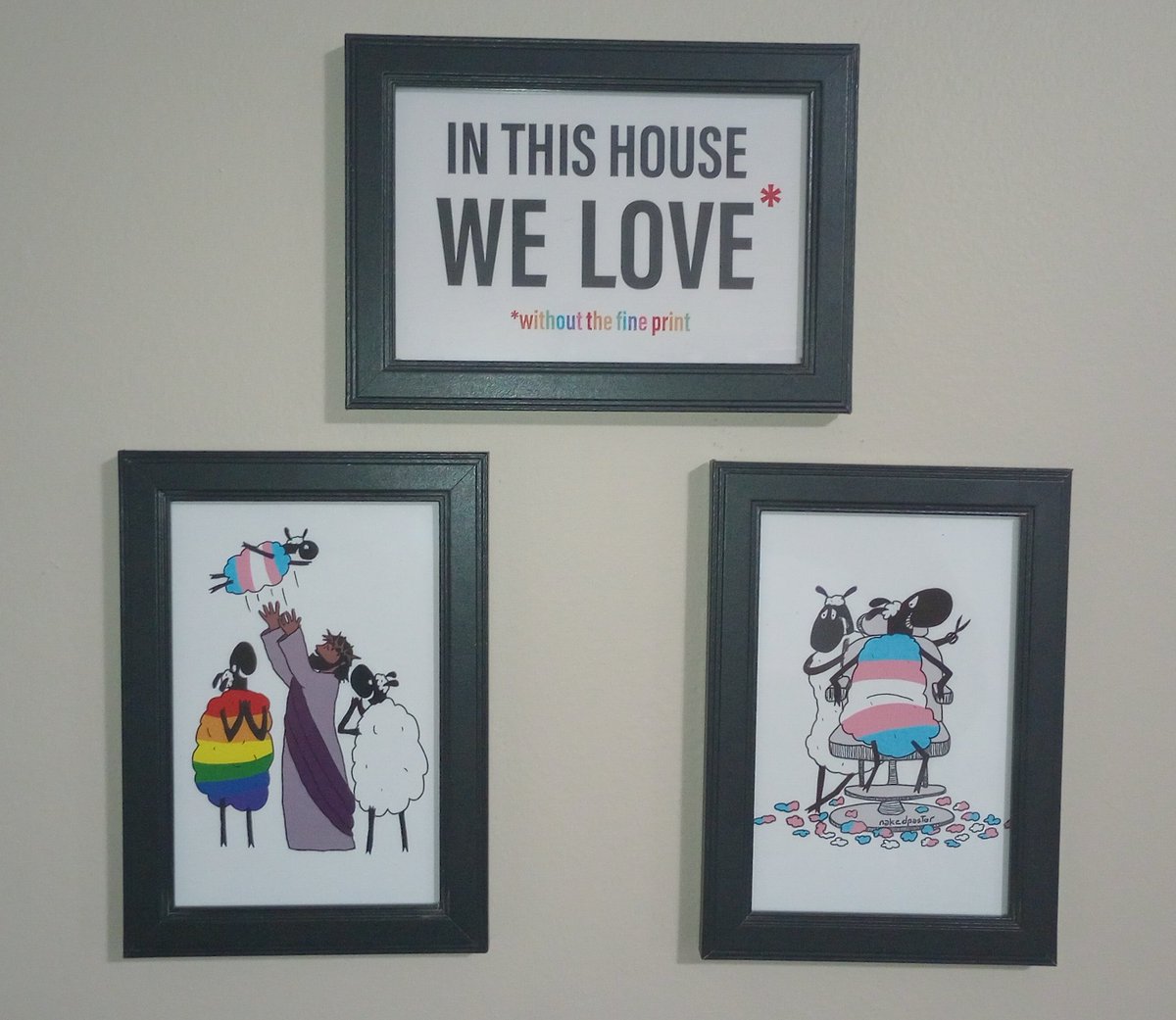 Thank you <a href="/nakedpastor/">David Hayward | Artist</a> for what you do! I was able to order these prints during your pride month promotion.

I look forward to ordering more of these small prints over time to expand the area on my wall. 😊