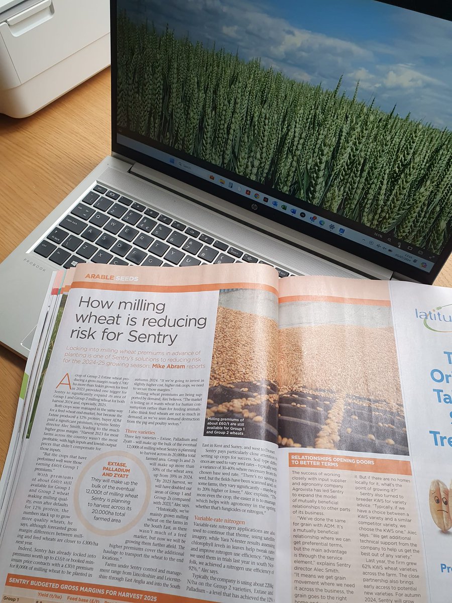 Sentry (@sentryltd) on Twitter photo We're delighted to feature in today's Seed Supplement in <a href="/FarmersWeekly/">Farmers Weekly</a>. Alec Smith shares how our strategy to focus on growing milling wheat, with premium-quality Group 1 & Group 2 wheat is boosting gross margins.
fwi.co.uk/arable/wheat/w… We're delighted to feature in today's Seed Supplement in <a href="/FarmersWeekly/">Farmers Weekly</a>. Alec Smith shares how our strategy to focus on growing milling wheat, with premium-quality Group 1 & Group 2 wheat is boosting gross margins.
fwi.co.uk/arable/wheat/w…