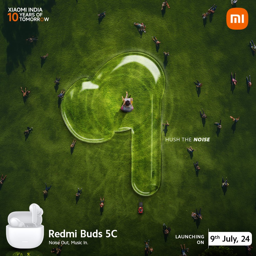 RedmiIndia's tweet image. Sit back, relax, and lose yourself to music!

Celebrating 10 incredible years of #XiaomiIndia, we&apos;re bringing you the sound of pure immersion – the #RedmiBuds5C!

#NoiseOutMusicIn
Stay Tuned: bit.ly/RedmiBuds-5C
