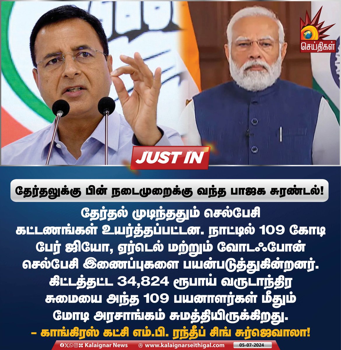 42dmkitwing's tweet image. தேர்தலுக்கு பின் நடைமுறைக்கு வந்த பாஜக சுரண்டல்!

#18thLoksabha #BJPScam #RandeepSingh #Congress      #KalaignarSeithigal
#dmkitwing_kangayam