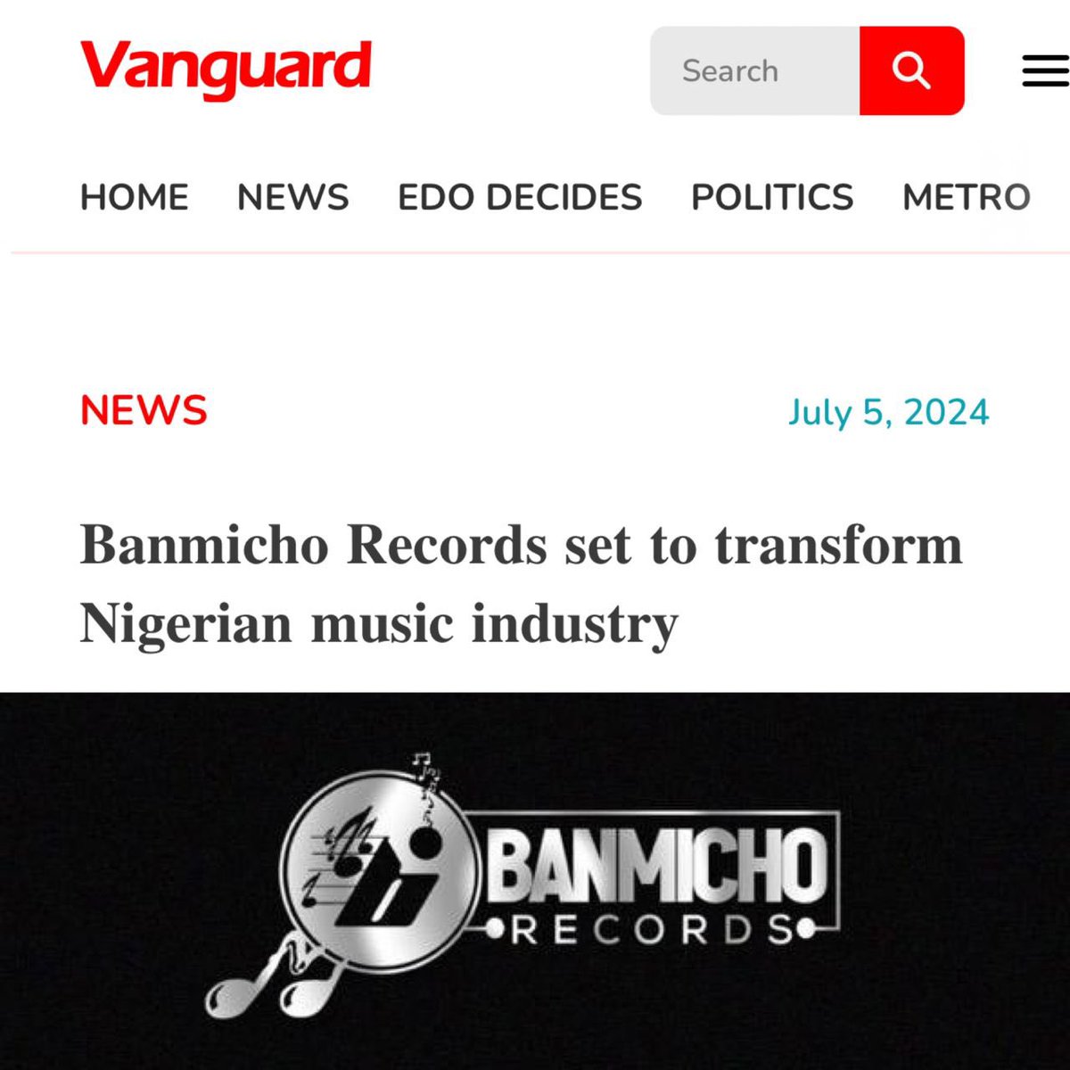 itzbasito's tweet photo. Exciting News! 🎉 @Banmichorecords Banmicho Records has officially launched in Lagos, Nigeria! Banmicho Records is ready to revolutionize the music industry with fresh talent and groundbreaking sounds. Stay tuned for Banmicho Records first artist reveal! #BanmichoRecords #NewEra https://t.co/IPcvljvLDS