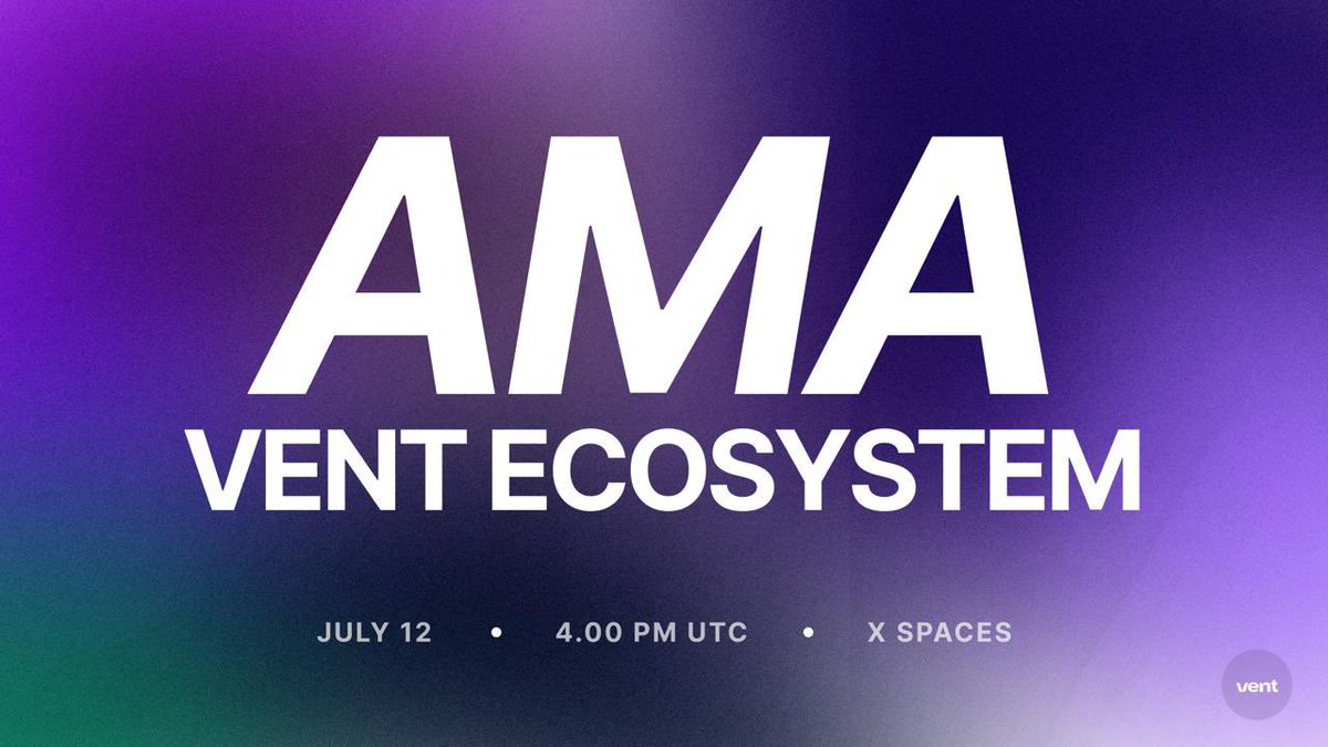 VentFinance's tweet photo. Join us for an exclusive AMA with our Co-Founder, Lucas Mateu! 

🎙️ Get ready for an in-depth discussion about the Vent ecosystem, groundbreaking innovations, and what the future holds for us!

🗓️ Date: July 12
⏰ Time: 4 PM UTC

Don’t miss out on this chance to engage with @LucasMatleb and learn how Vent is shaping the future! Save the date, join the conversation, and be part of our exciting journey!