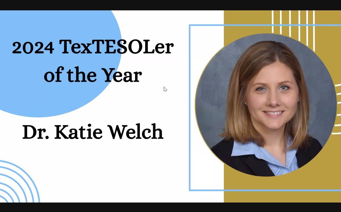 TexTESOL V (@textesol5) on Twitter photo 🎉Congratulations to the 2024 TexTESOLer of the Year, <a href="/drkatiewelch/">Katie Welch</a> ! 🎉
A cornerstone of our community, serving eight years on the board in various roles. We celebrate her outstanding achievements and dedication. Learn more about her work at WelchEducation.com
#textesolV 🎉Congratulations to the 2024 TexTESOLer of the Year, <a href="/drkatiewelch/">Katie Welch</a> ! 🎉
A cornerstone of our community, serving eight years on the board in various roles. We celebrate her outstanding achievements and dedication. Learn more about her work at WelchEducation.com
#textesolV