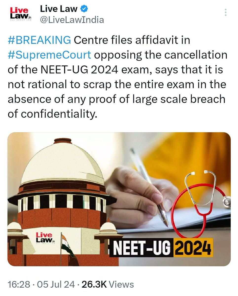 aviatoramarnath's tweet photo. खुद ही चोर और खुद हवलदार 
पूरी दुनिया को पता है कि पेपर लीक हुआ है, सरकार में  बैठे/सरकार के करीबी लोगों को पेपर लीक किया, पैसे बनाएं।

आप पेपर लीक का बचाव कर रहा है, भ्रष्टाचारियों को मदद कर रहा है।
#NEET #NTA https://t.co/O1wDlykJV5